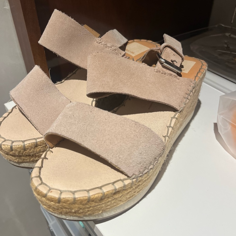 Dolce vita size 7 nude espadrille sandals
